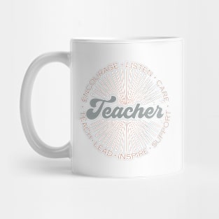 Teacher Appreciation Inspire Care Support Teach Mug